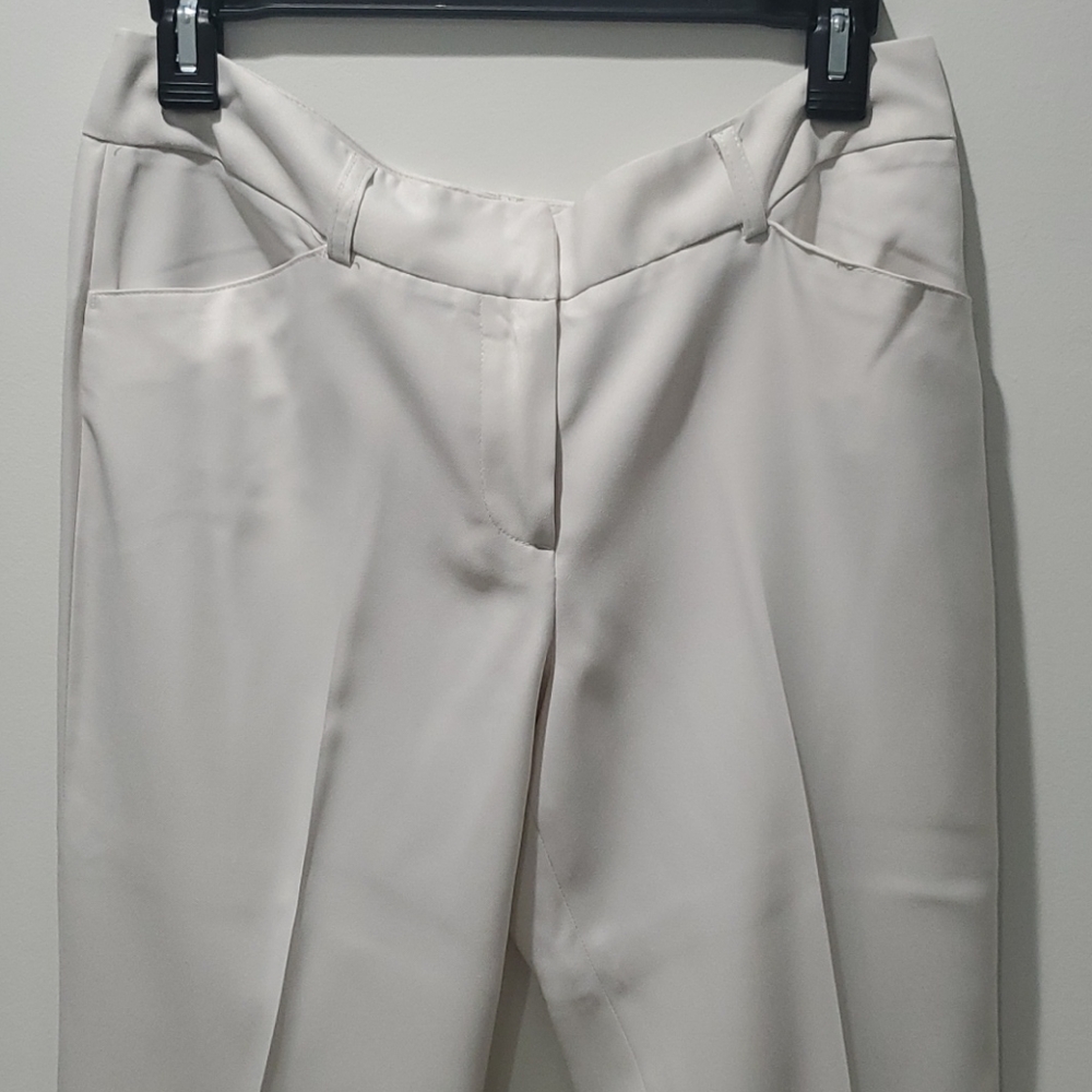 Zac & Rachel Wide Leg White Women's Trousers Straight Leg Pants size 6